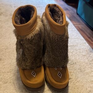 Women's Brown Faux Fur Winter Boots